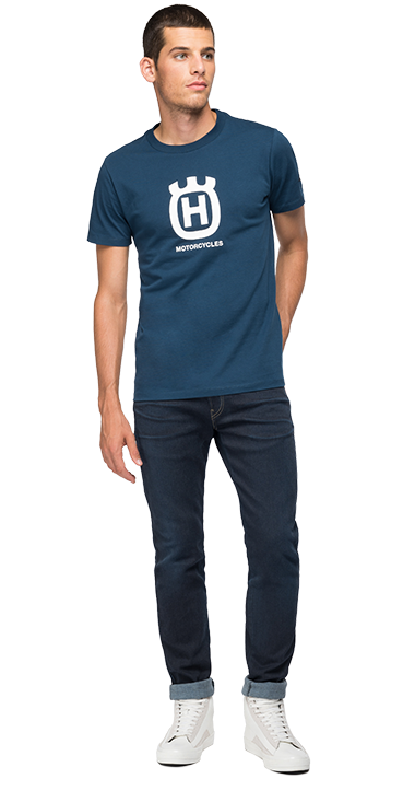 オーガニックコットン Tシャツ REPLAY FOR HUSQVARNA 詳細画像 ロイヤルブルー 1